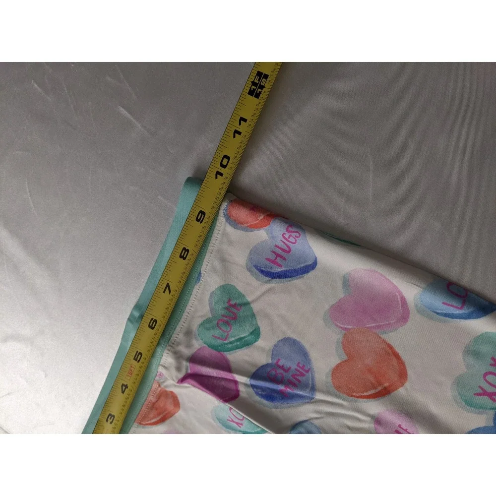 Little Sleepies Conversation Heart Bamboo Pajama Set 4T Pastel Valentine PJs NEW